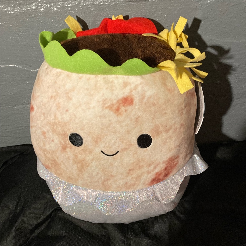 16 in Bernardo the Burrito Squishamallow with tags attached
